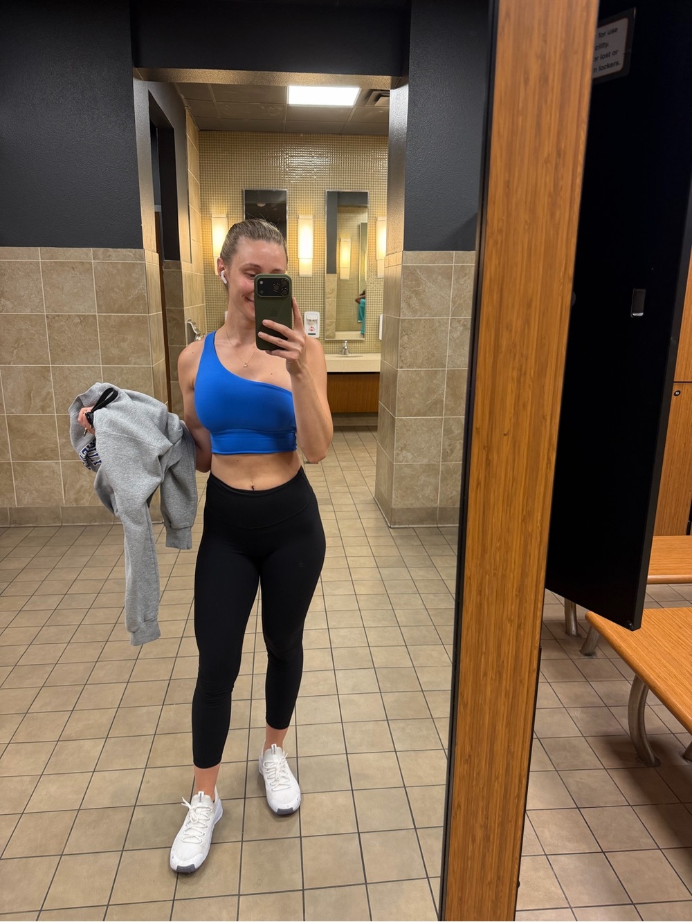 lululemon athletica Blue One-Shoulder Sports Bra
